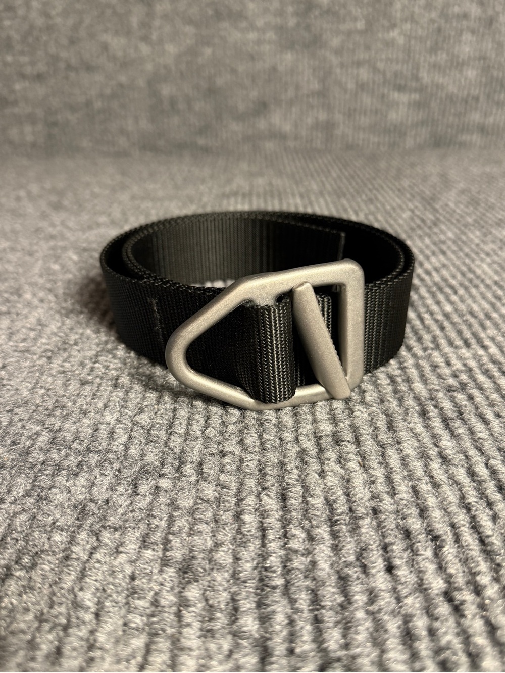 Bison Designs Last Chance Men's Black Tactical Webbing Belt with Metal Buckle